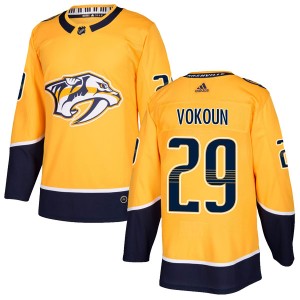 Tomas Vokoun Youth Adidas Nashville Predators Authentic Gold Home Jersey