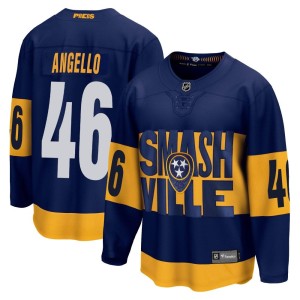 Anthony Angello Youth Fanatics Branded Nashville Predators Breakaway Navy 2022 Stadium Series Jersey