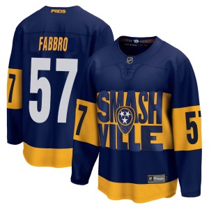Dante Fabbro Youth Fanatics Branded Nashville Predators Breakaway Navy 2022 Stadium Series Jersey