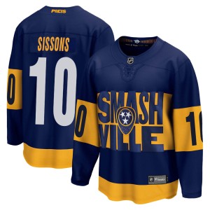 Colton Sissons Youth Fanatics Branded Nashville Predators Breakaway Navy 2022 Stadium Series Jersey
