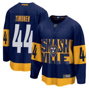 Kimmo Timonen Youth Fanatics Branded Nashville Predators Breakaway Navy 2022 Stadium Series Jersey
