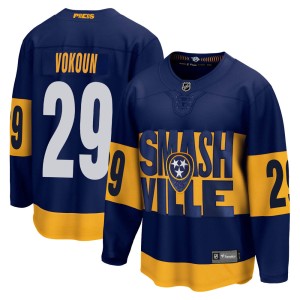 Tomas Vokoun Youth Fanatics Branded Nashville Predators Breakaway Navy 2022 Stadium Series Jersey