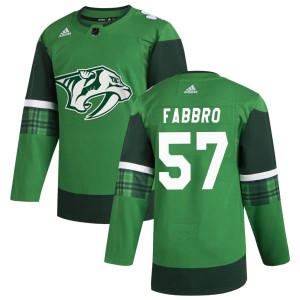 Dante Fabbro Men's Adidas Nashville Predators Authentic Green 2020 St. Patrick's Day Jersey
