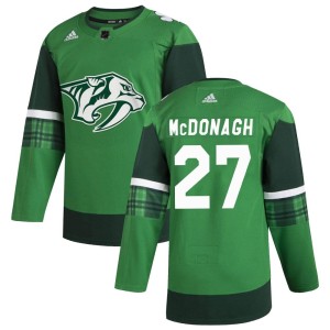 Ryan McDonagh Men's Adidas Nashville Predators Authentic Green 2020 St. Patrick's Day Jersey
