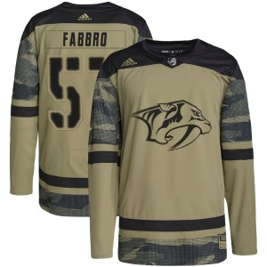 Dante Fabbro Youth Adidas Nashville Predators Authentic Camo Military Appreciation Practice Jersey