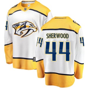 Kiefer Sherwood Men's Fanatics Branded Nashville Predators Breakaway White Away Jersey