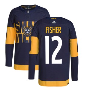 Mike Fisher Youth Adidas Nashville Predators Authentic Navy 2022 Stadium Series Primegreen Jersey