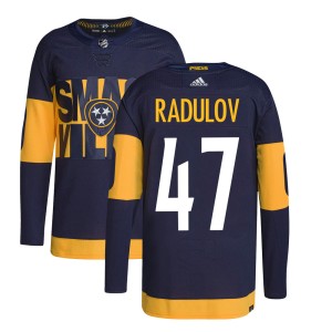 Alexander Radulov Youth Adidas Nashville Predators Authentic Navy 2022 Stadium Series Primegreen Jersey