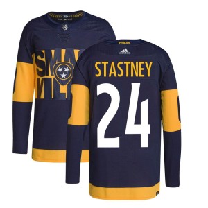 Spencer Stastney Youth Adidas Nashville Predators Authentic Navy 2022 Stadium Series Primegreen Jersey