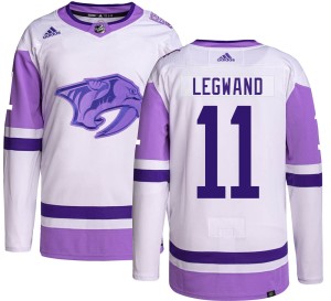 David Legwand Men's Adidas Nashville Predators Authentic Hockey Fights Cancer Jersey
