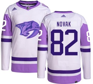 Tommy Novak Men's Adidas Nashville Predators Authentic Hockey Fights Cancer Jersey