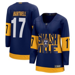 Scott Hartnell Women's Fanatics Branded Nashville Predators Breakaway Navy 2022 Stadium Series Jersey