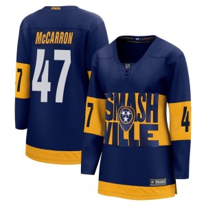 Michael McCarron Women's Fanatics Branded Nashville Predators Breakaway Navy 2022 Stadium Series Jersey