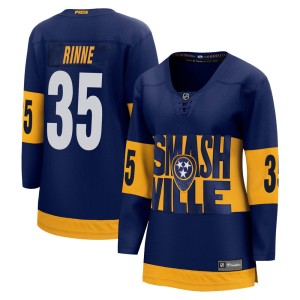 Pekka Rinne Women's Fanatics Branded Nashville Predators Breakaway Navy 2022 Stadium Series Jersey