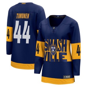 Kimmo Timonen Women's Fanatics Branded Nashville Predators Breakaway Navy 2022 Stadium Series Jersey