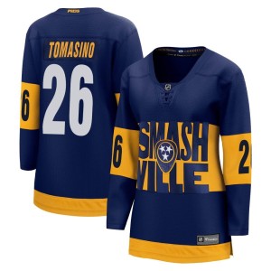 Philip Tomasino Women's Fanatics Branded Nashville Predators Breakaway Navy 2022 Stadium Series Jersey