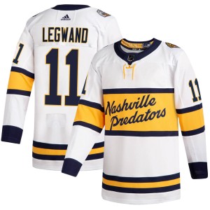 David Legwand Youth Adidas Nashville Predators Authentic White 2020 Winter Classic Jersey