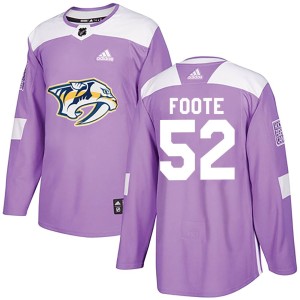 Cal Foote Youth Adidas Nashville Predators Authentic Purple Fights Cancer Practice Jersey
