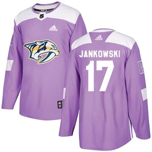 Mark Jankowski Youth Adidas Nashville Predators Authentic Purple Fights Cancer Practice Jersey