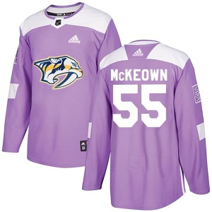 Roland McKeown Youth Adidas Nashville Predators Authentic Purple Fights Cancer Practice Jersey
