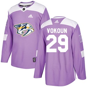Tomas Vokoun Youth Adidas Nashville Predators Authentic Purple Fights Cancer Practice Jersey