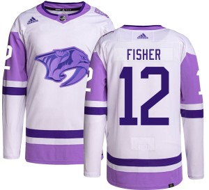 Mike Fisher Youth Adidas Nashville Predators Authentic Hockey Fights Cancer Jersey