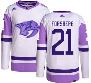 Peter Forsberg Youth Adidas Nashville Predators Authentic Hockey Fights Cancer Jersey