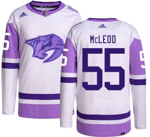 Cody Mcleod Youth Adidas Nashville Predators Authentic Cody McLeod Hockey Fights Cancer Jersey
