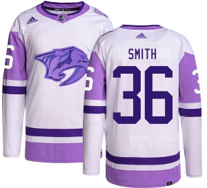 Cole Smith Youth Adidas Nashville Predators Authentic Hockey Fights Cancer Jersey