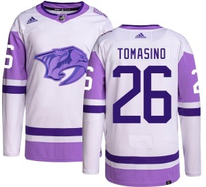 Philip Tomasino Youth Adidas Nashville Predators Authentic Hockey Fights Cancer Jersey