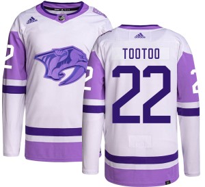 Jordin Tootoo Youth Adidas Nashville Predators Authentic Hockey Fights Cancer Jersey