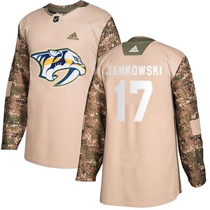 Mark Jankowski Men's Adidas Nashville Predators Authentic Camo Veterans Day Practice Jersey
