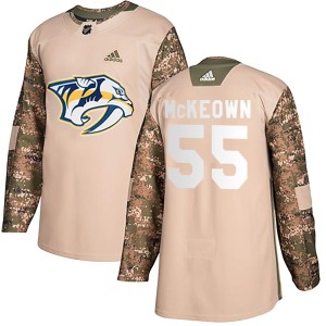 Roland McKeown Men's Adidas Nashville Predators Authentic Camo Veterans Day Practice Jersey