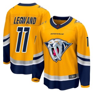 David Legwand Men's Fanatics Branded Nashville Predators Breakaway Yellow Special Edition 2.0 Jersey