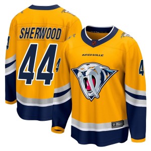 Kiefer Sherwood Men's Fanatics Branded Nashville Predators Breakaway Yellow Special Edition 2.0 Jersey