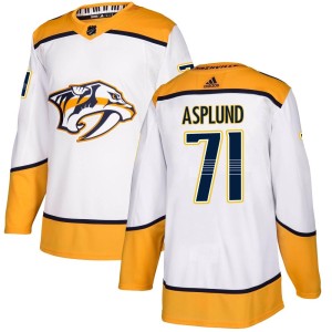 Rasmus Asplund Youth Adidas Nashville Predators Authentic White Away Jersey