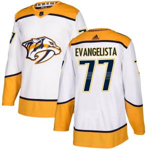Luke Evangelista Youth Adidas Nashville Predators Authentic White Away Jersey