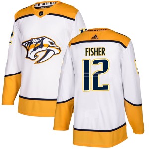 Mike Fisher Youth Adidas Nashville Predators Authentic White Away Jersey