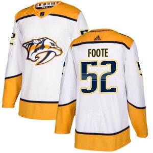 Cal Foote Youth Adidas Nashville Predators Authentic White Away Jersey