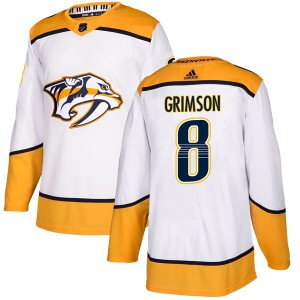 Stu Grimson Youth Adidas Nashville Predators Authentic White Away Jersey