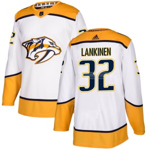 Kevin Lankinen Youth Adidas Nashville Predators Authentic White Away Jersey