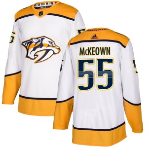 Roland McKeown Youth Adidas Nashville Predators Authentic White Away Jersey