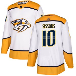 Colton Sissons Youth Adidas Nashville Predators Authentic White Away Jersey