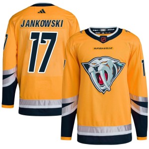 Mark Jankowski Youth Adidas Nashville Predators Authentic Yellow Reverse Retro 2.0 Jersey