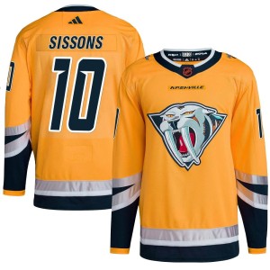 Colton Sissons Youth Adidas Nashville Predators Authentic Yellow Reverse Retro 2.0 Jersey